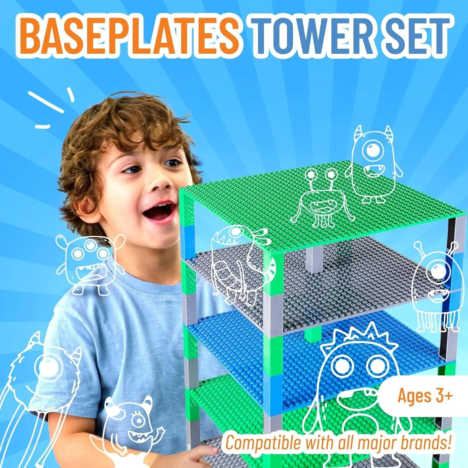 Strictly Briks 6 Baseplates & 50 Stackers (25x25cm) - Image 7