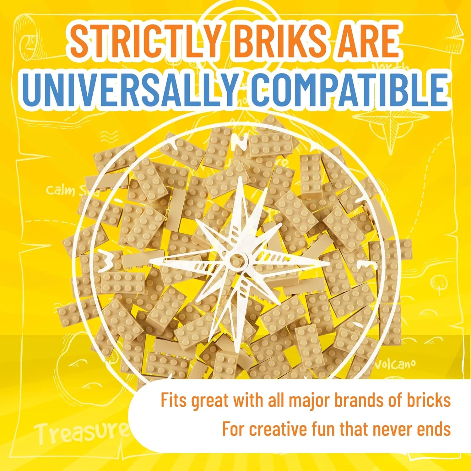Strictly Briks Classic Bricks 96 Piece 2x4in - Sand - Image 4