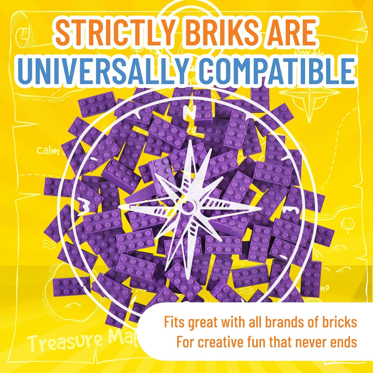 Strictly Briks Classic Building Bricks 96 Piece 2x4in - Purple - Image 4