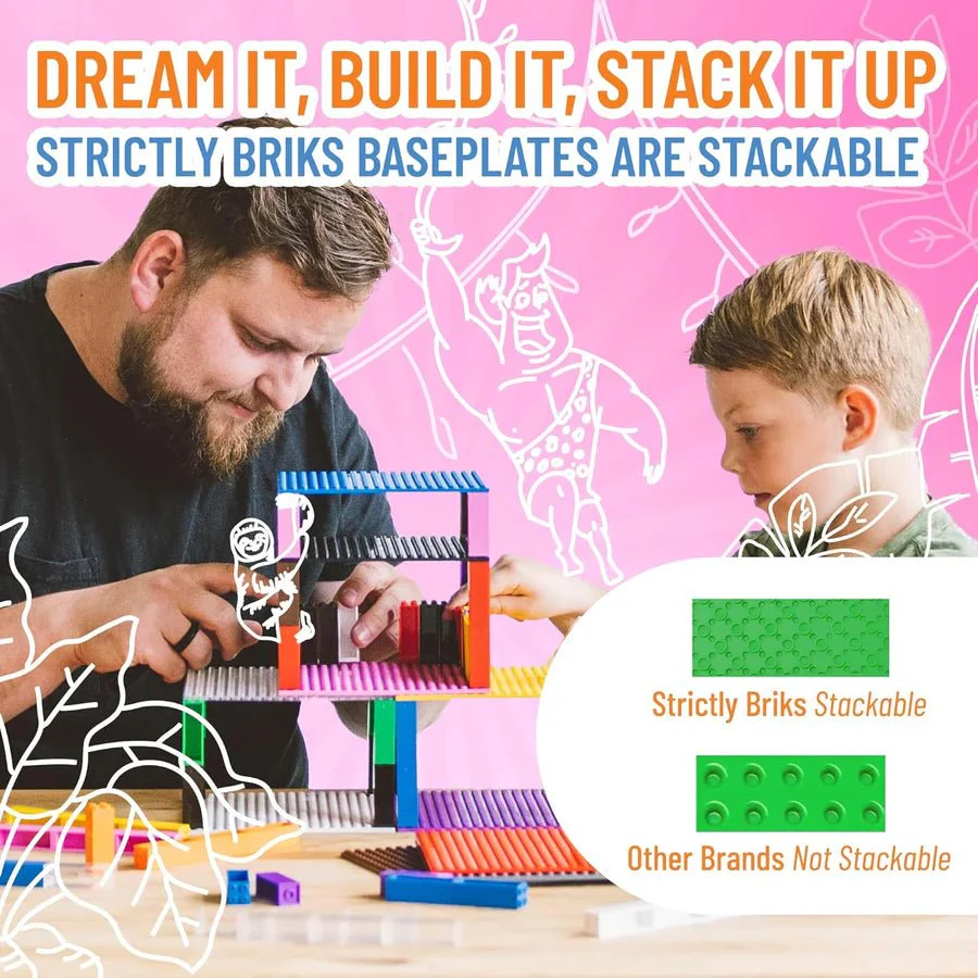 Strictly Briks Kids Starter Kit - 672 Pieces & 3 Baseplates - Image 7