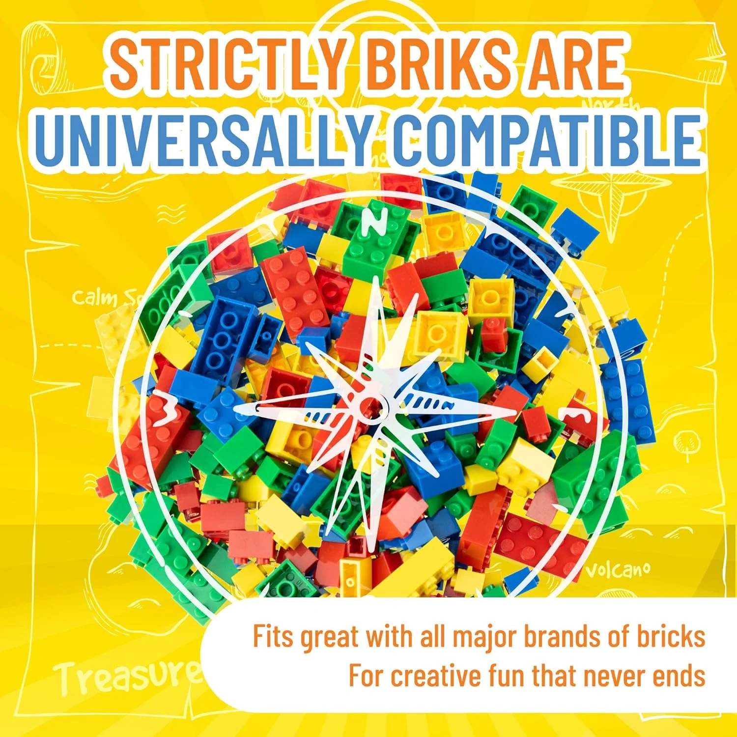 Strictly Briks Toy Building Block, Blue, Green, Red & Yellow - 216 Pieces - Image 5