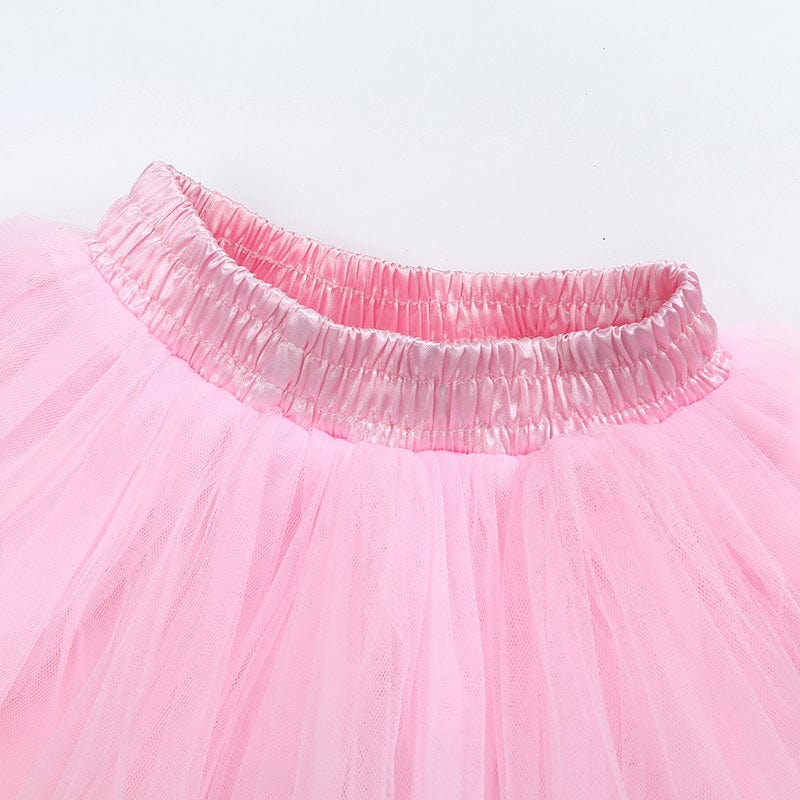 Style My Kid Girls PINK Tulle Pom Pom Tutu Skirt (Various Sizes) - Image 3