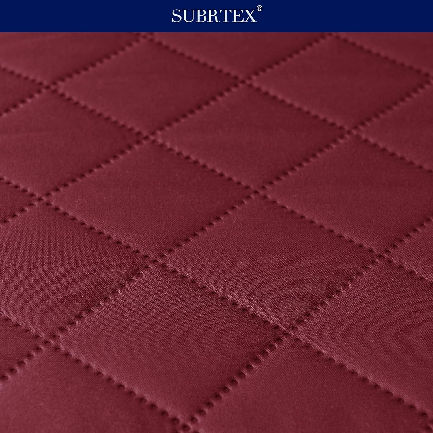 Subrtex Quilted Sofa Cover Reversible Sofa Protector 1,2,3 Seater - (Wine) - Image 7