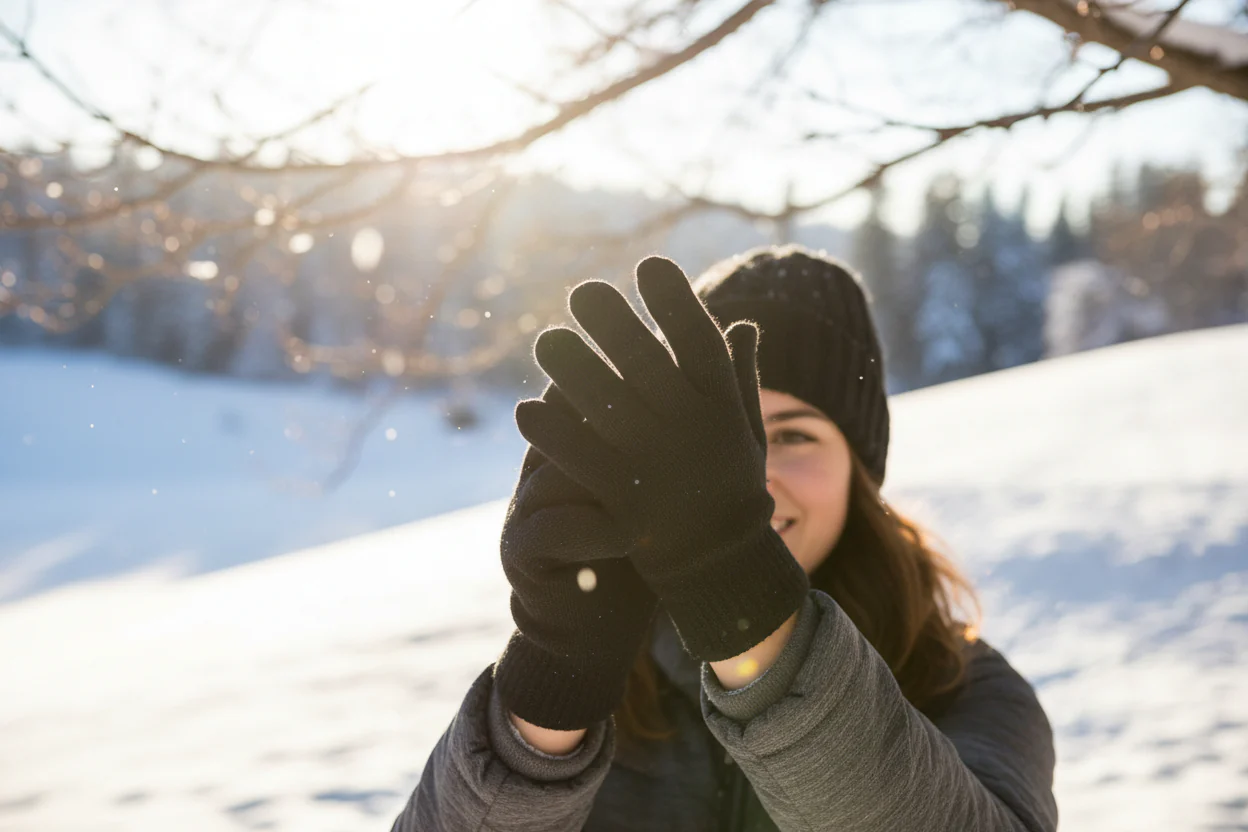 SUBZEROS Magic Gloves 100% Acrylic - Full Size/Adult (Black) - Image 2