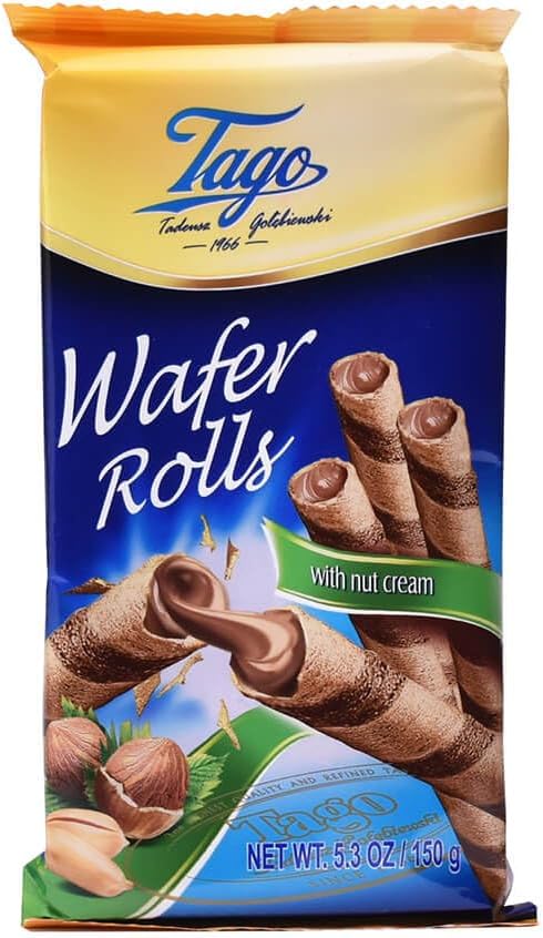 Tago Crispy Wafer Rolls With Nut Cream - 150g X 12 - Image 2