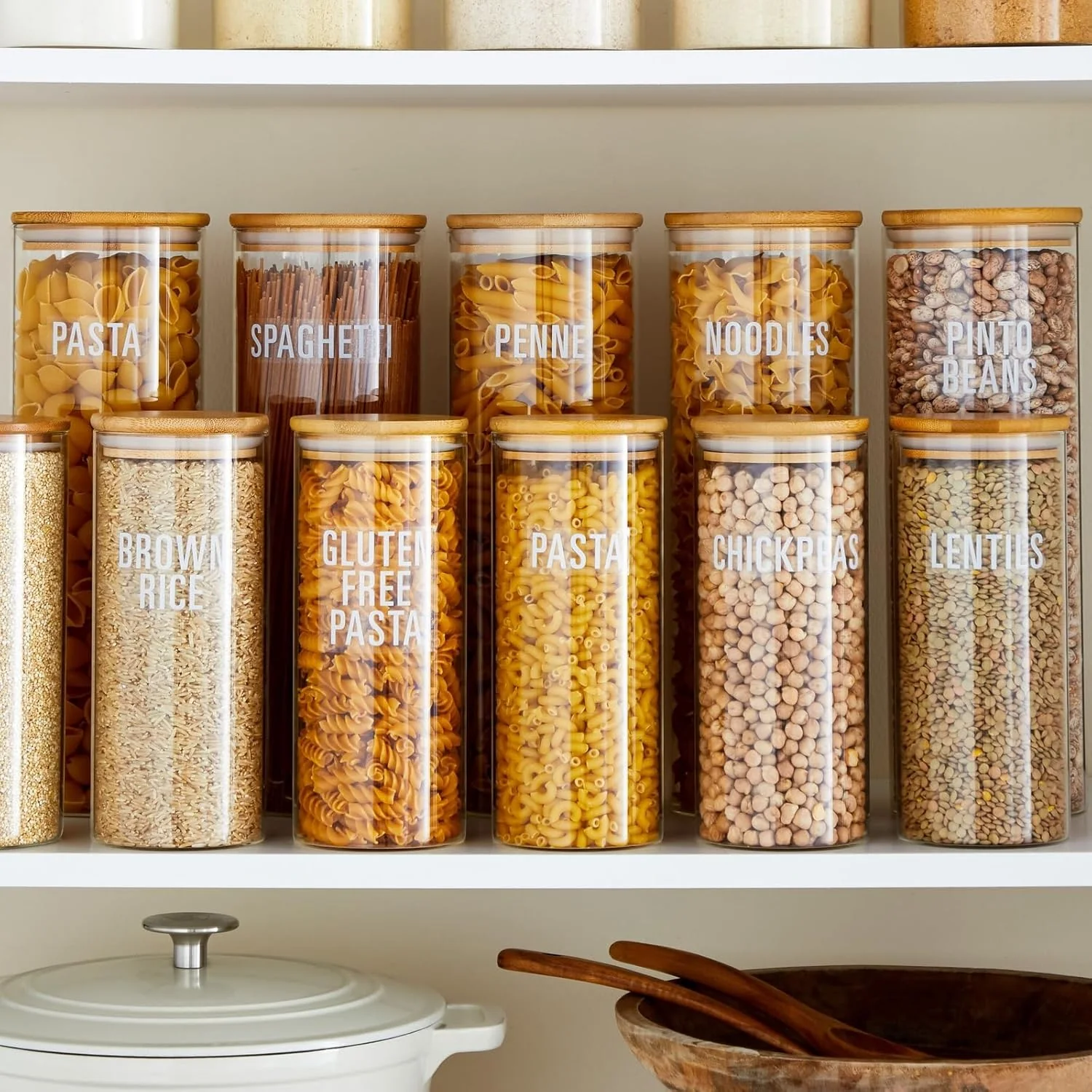Talented Kitchen 224 Pantry Labels Bold White Pantry & Fridge Labels Set - Image 2