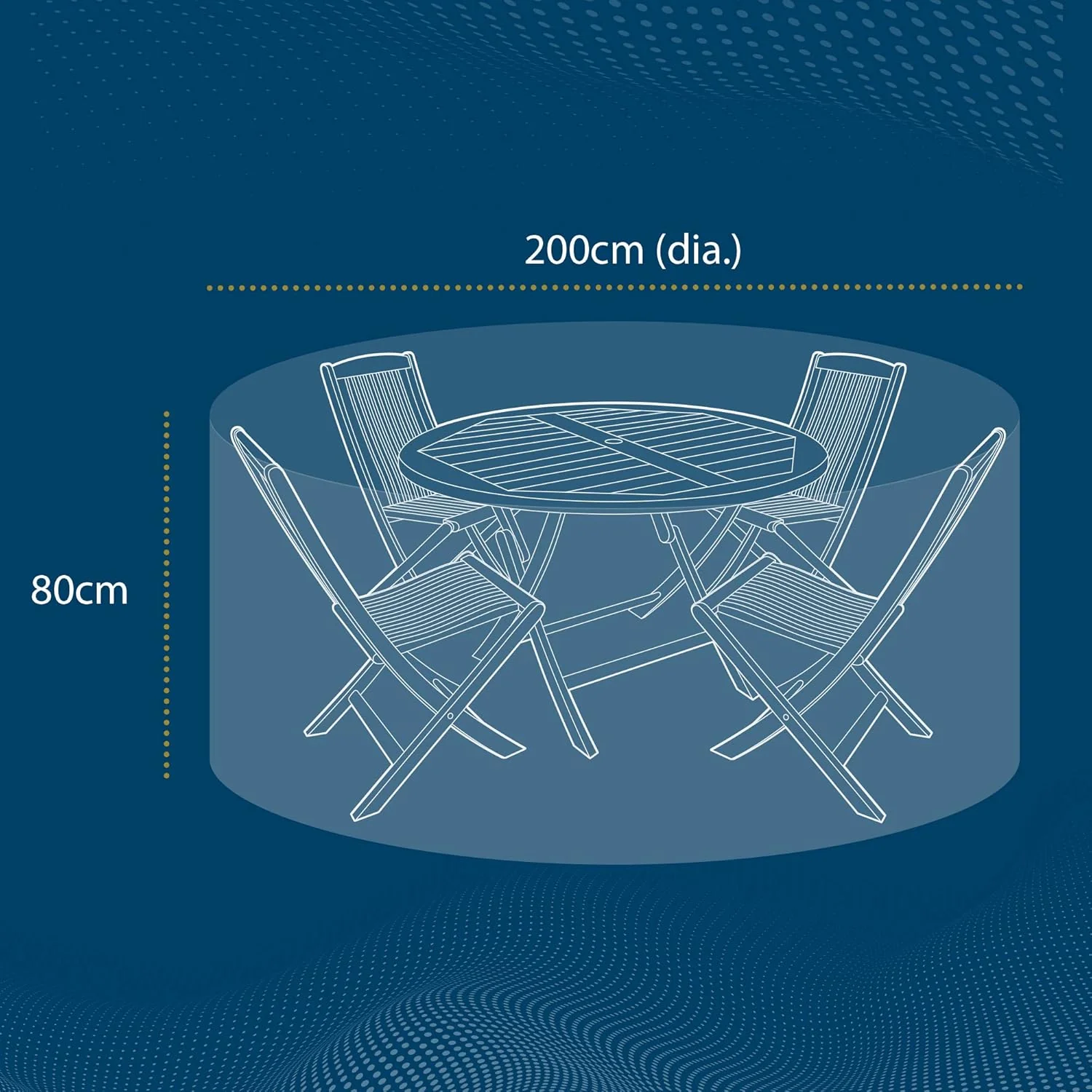 The Garden & Home Co 4 Seater Round Patio Set Cover - Image 2
