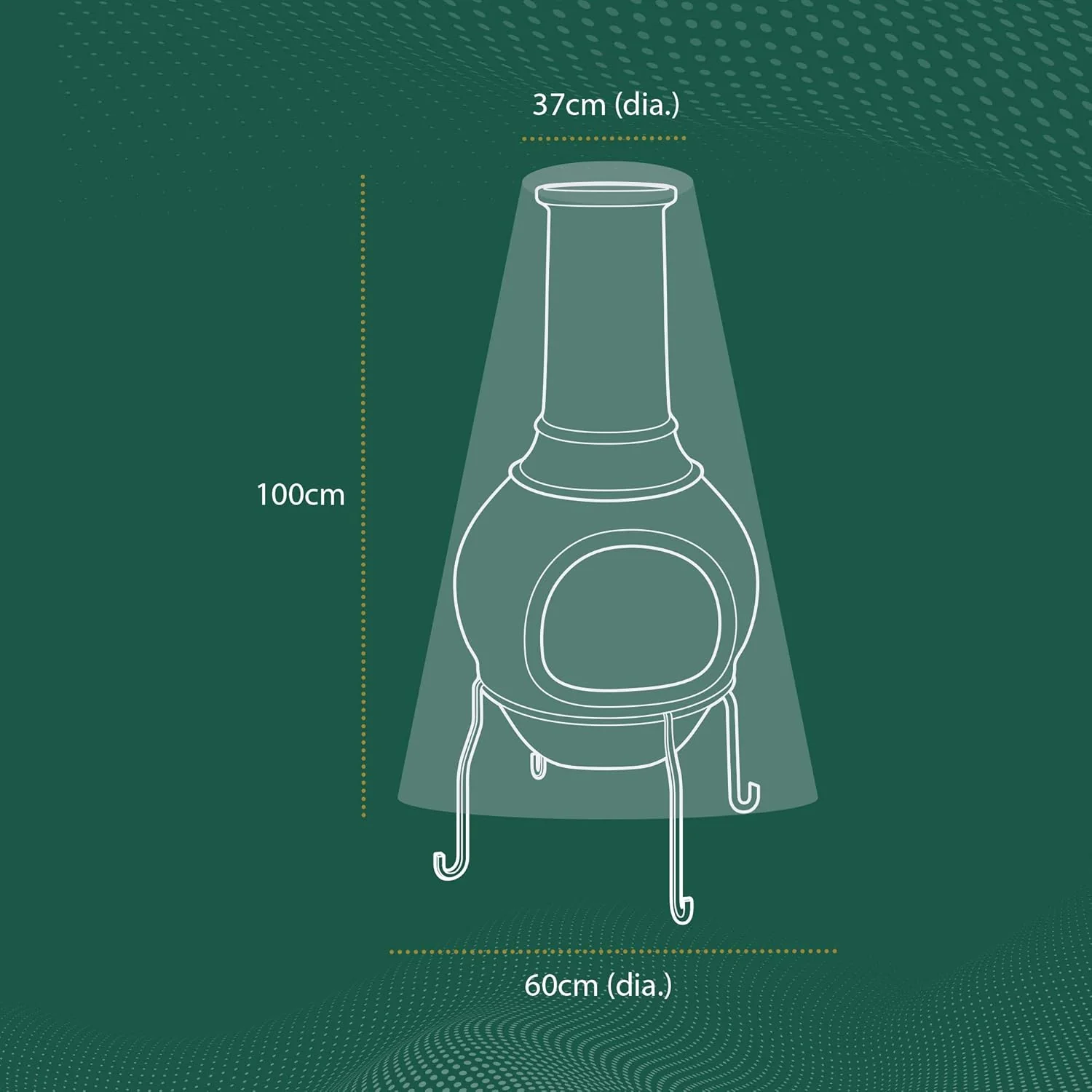 The Garden & Home Co Chiminea Cover (100cm) - Image 2