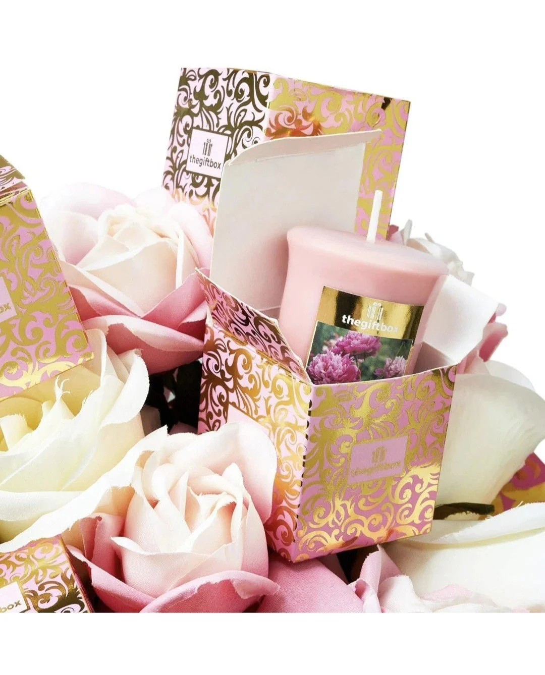 The Gift Box Luxury Candle and Artificial Flower Bouquet - Image 5
