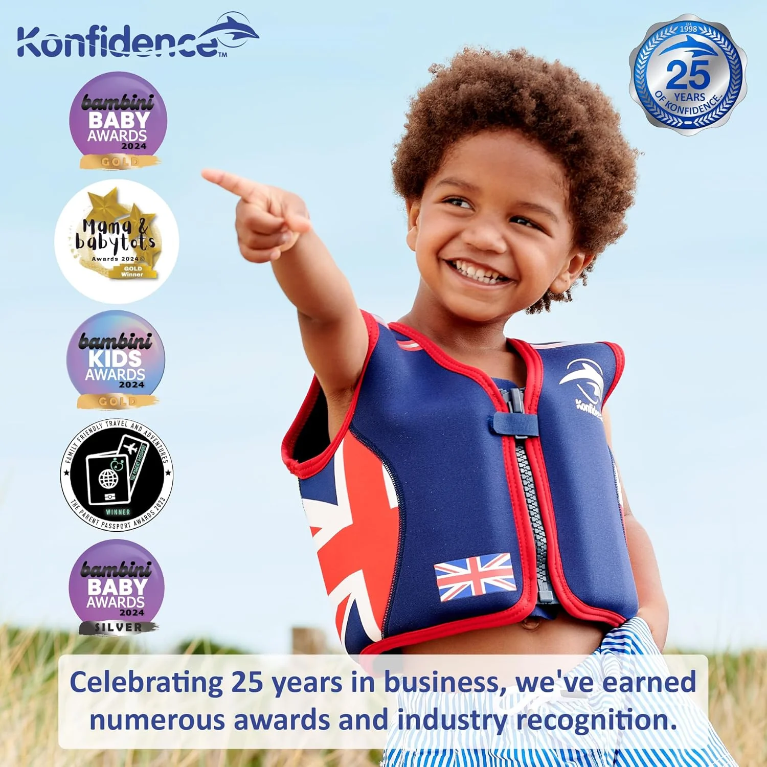The Original Konfidence Children's Swim Jacket - Multicoloured (18-36 months) - Image 2
