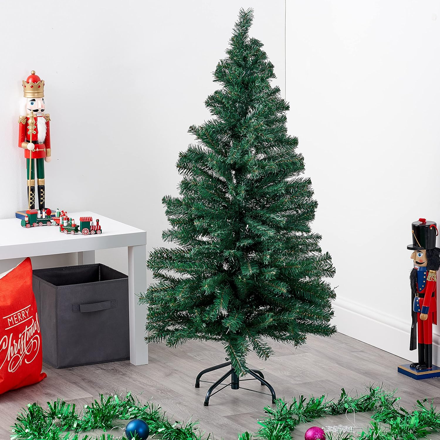 THE TWIDDLERS - 6ft / 1.8m Green Christmas Tree - Strong Metal Stand, 600 Tips - Image 4
