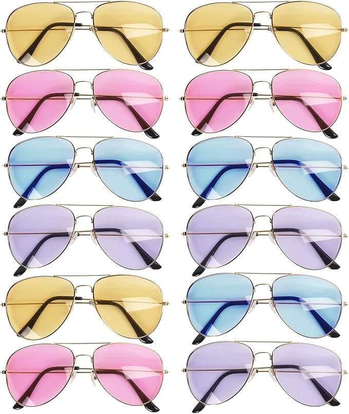 THE TWIDDLERS - Multicolour Aviator Sunglasses Metal Frames x12