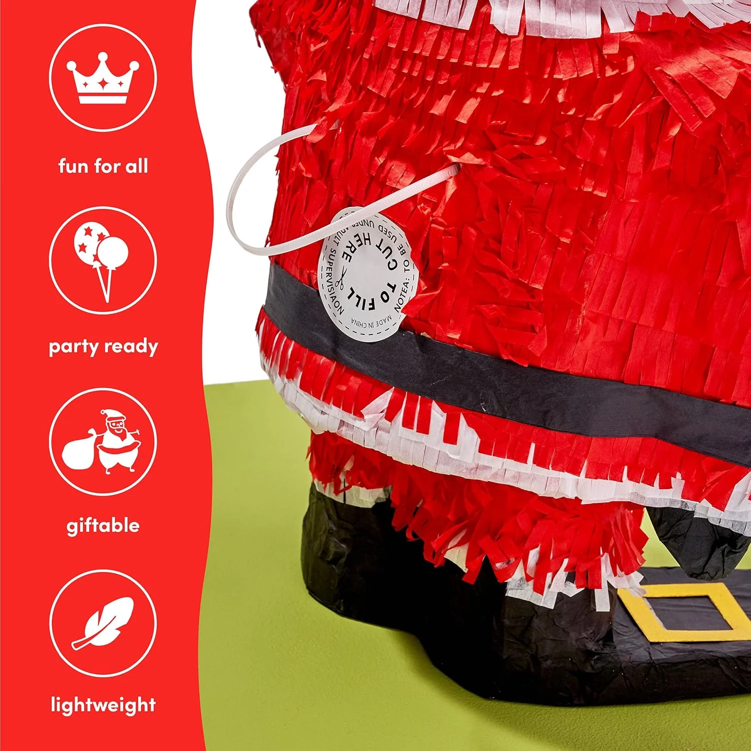 THE TWIDDLERS Santa Claus Piñata (40 x 30 x 22 cm) - Image 2