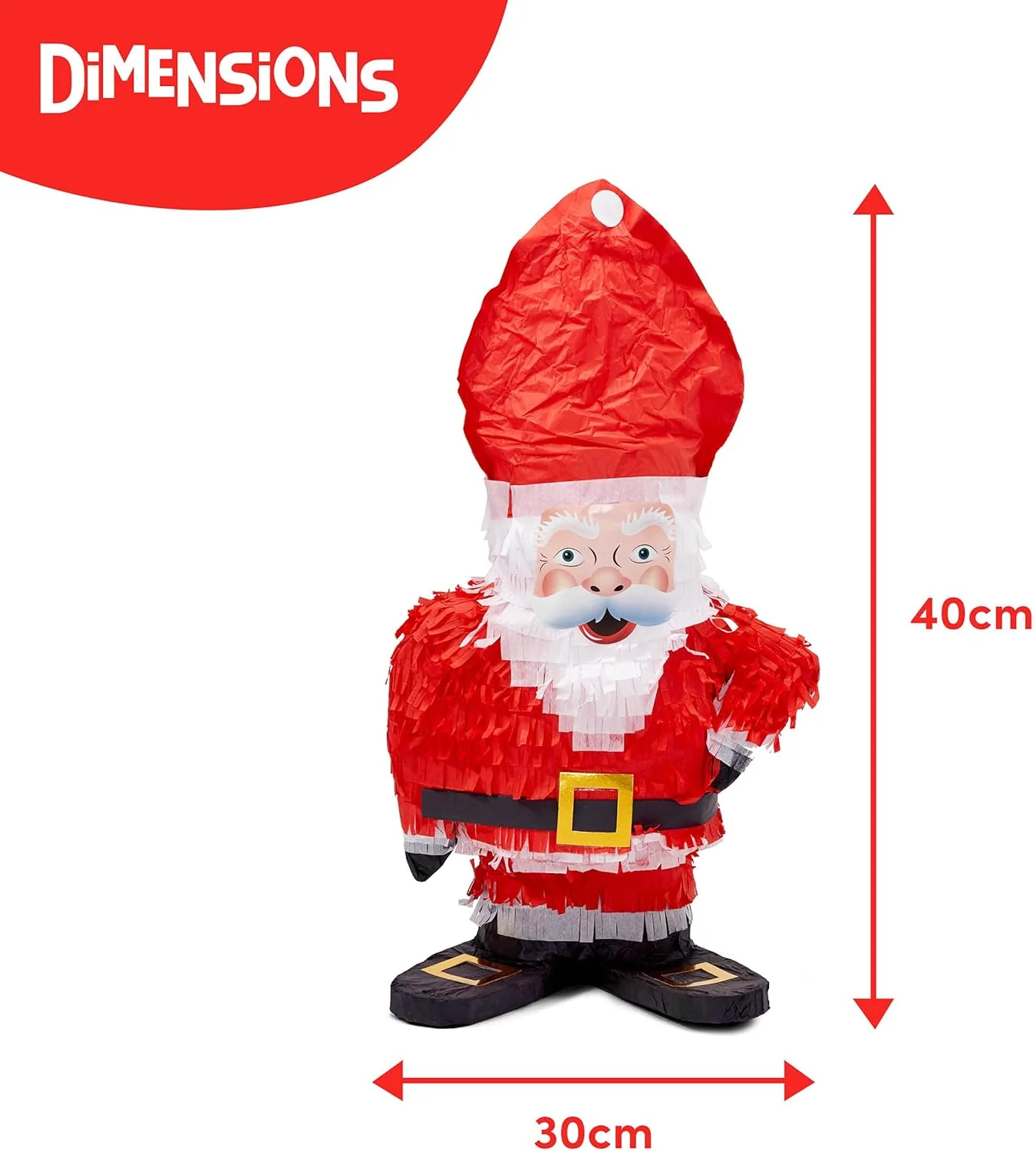 THE TWIDDLERS Santa Claus Piñata (40 x 30 x 22 cm) - Image 6