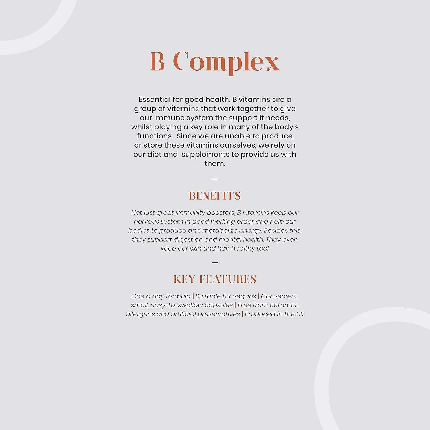 Tom Oliver Nutrition Vitamin B Complex for Energy, Nervous & Hormone Support  - 60 Count - Image 3