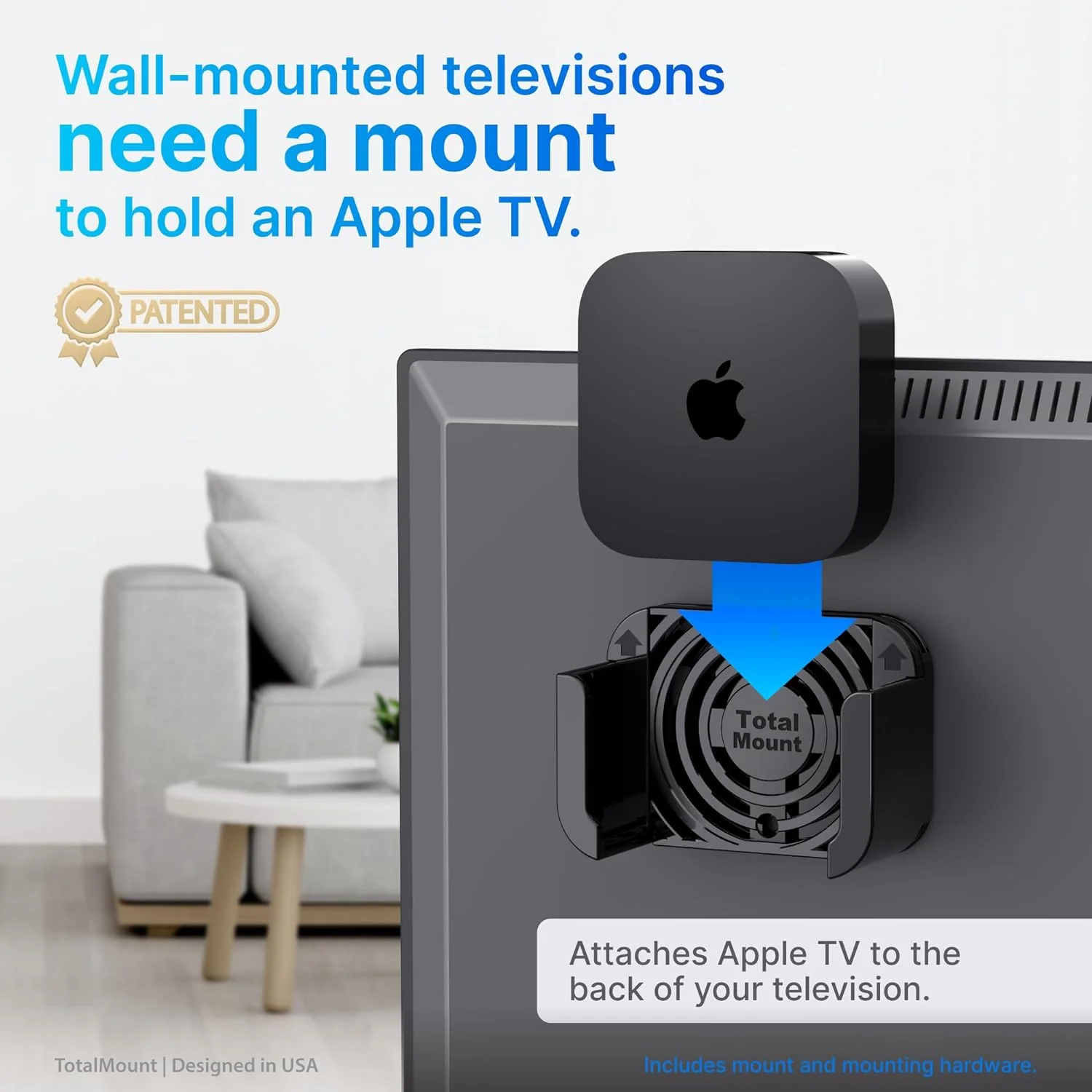TotalMount 2449 Mounting System for Apple TV4 / TV4K / TV4K HDR / TV5 - Image 2