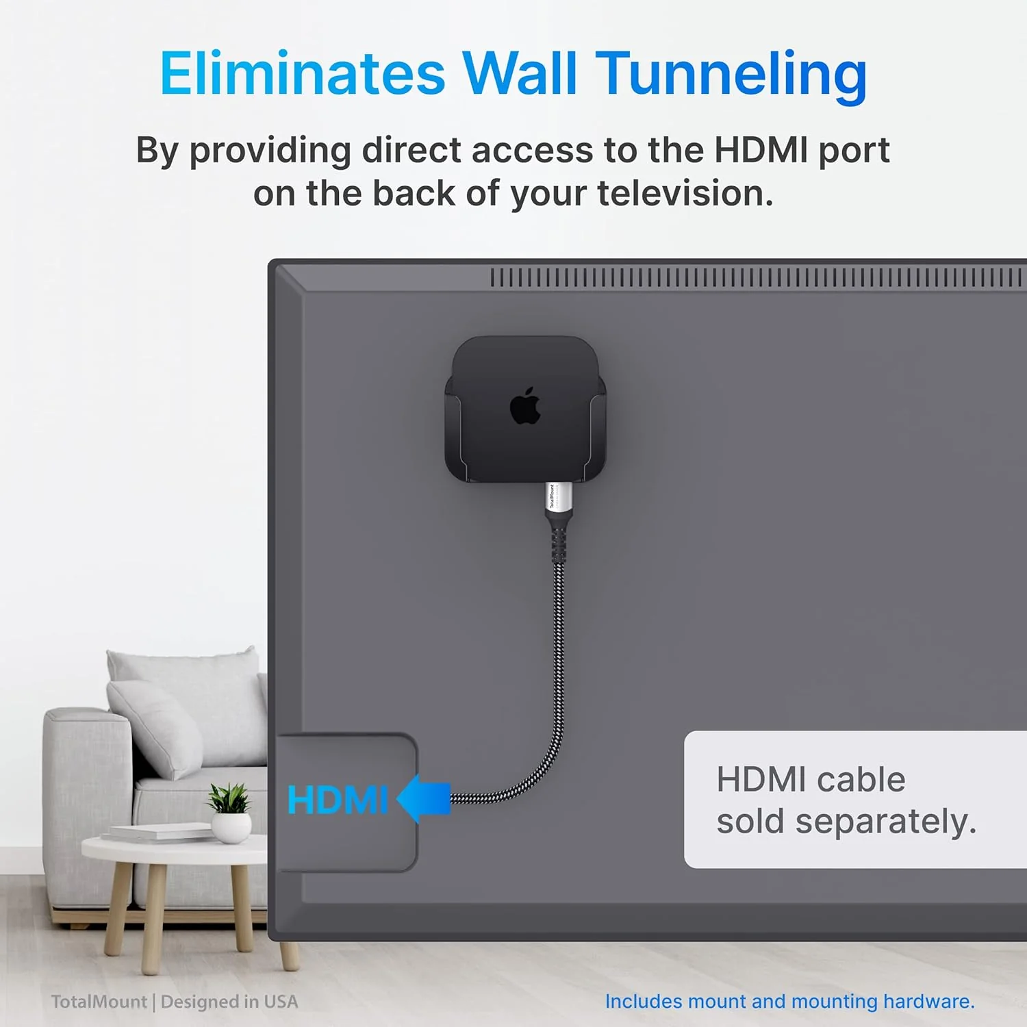TotalMount 2449 Mounting System for Apple TV4 / TV4K / TV4K HDR / TV5 - Image 6