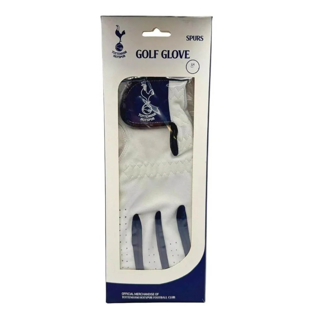 Tottenham Spurs Golf Glove Carbretta Leather - White (LH Medium)