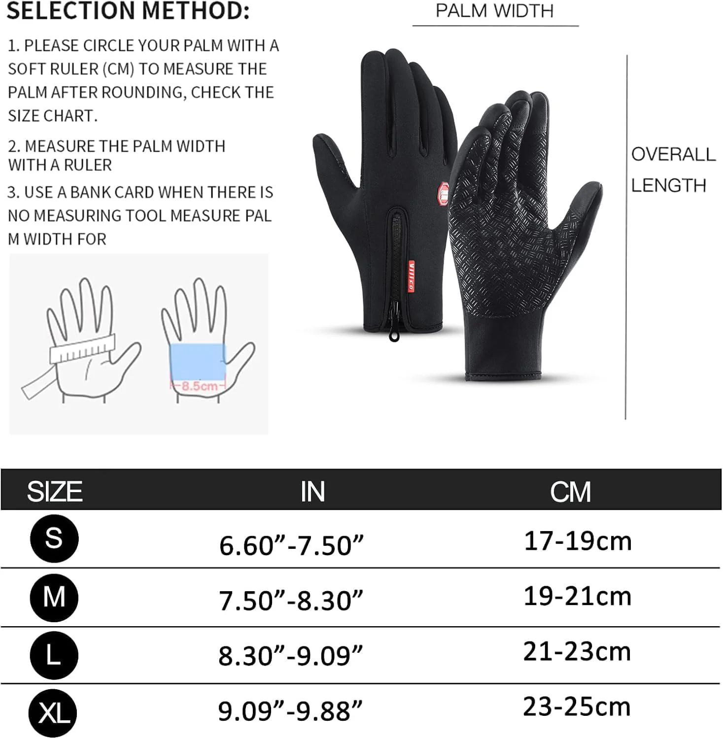 Touch Screen Anti-slip Thermal Winter Gloves for Running, Cycling (Large) - Image 5
