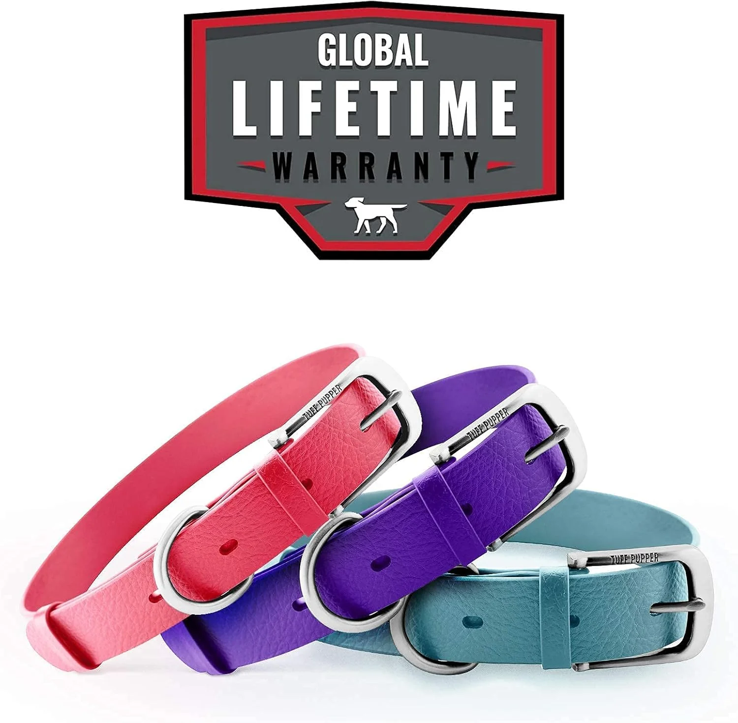 Tuff Pupper Classic Heavy Duty Dog Collar Purple - Medium - Image 2
