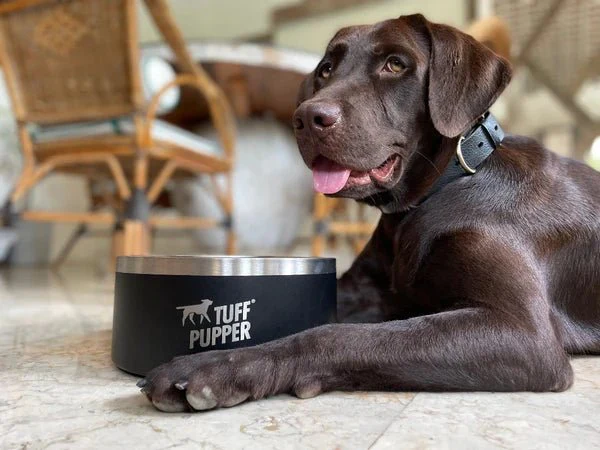 Tuff Pupper Heavy Duty Insulated Bowl for Large Dogs - 100oz (Black) - Image 2