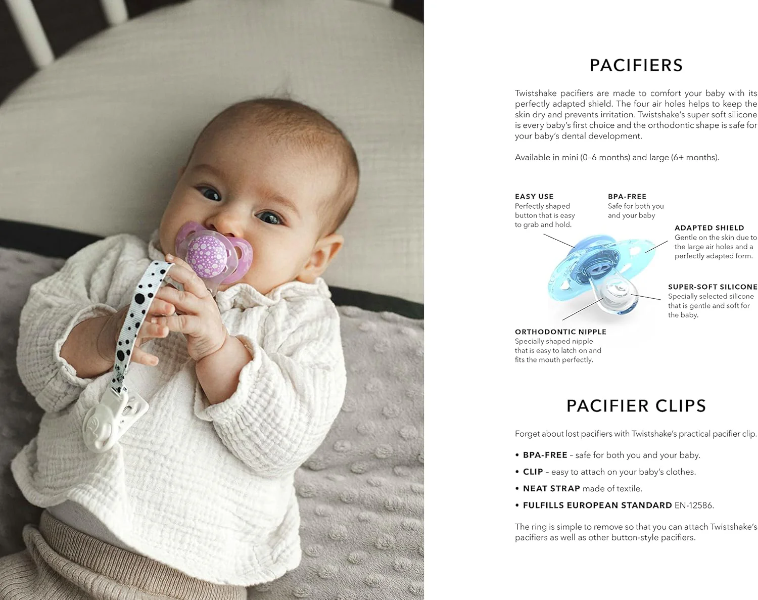 Twistshake 2X Orthodontic Pacifier, Baby Infant Soother 6+ Months, Blue/Green - Image 6