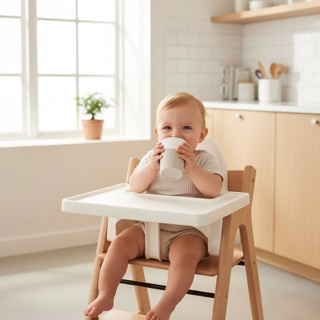 Twistshake Baby Training Drink Cups 2 Pack - 170ml (Grey/White) - Image 2