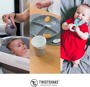 Twistshake Baby Training Drink Cups 2 Pack - 170ml (Grey/White) - Image 3