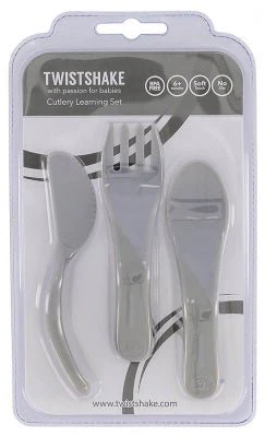 Twistshake Cutlery Learning Set - 6M+ (Pastel Grey) - Image 2