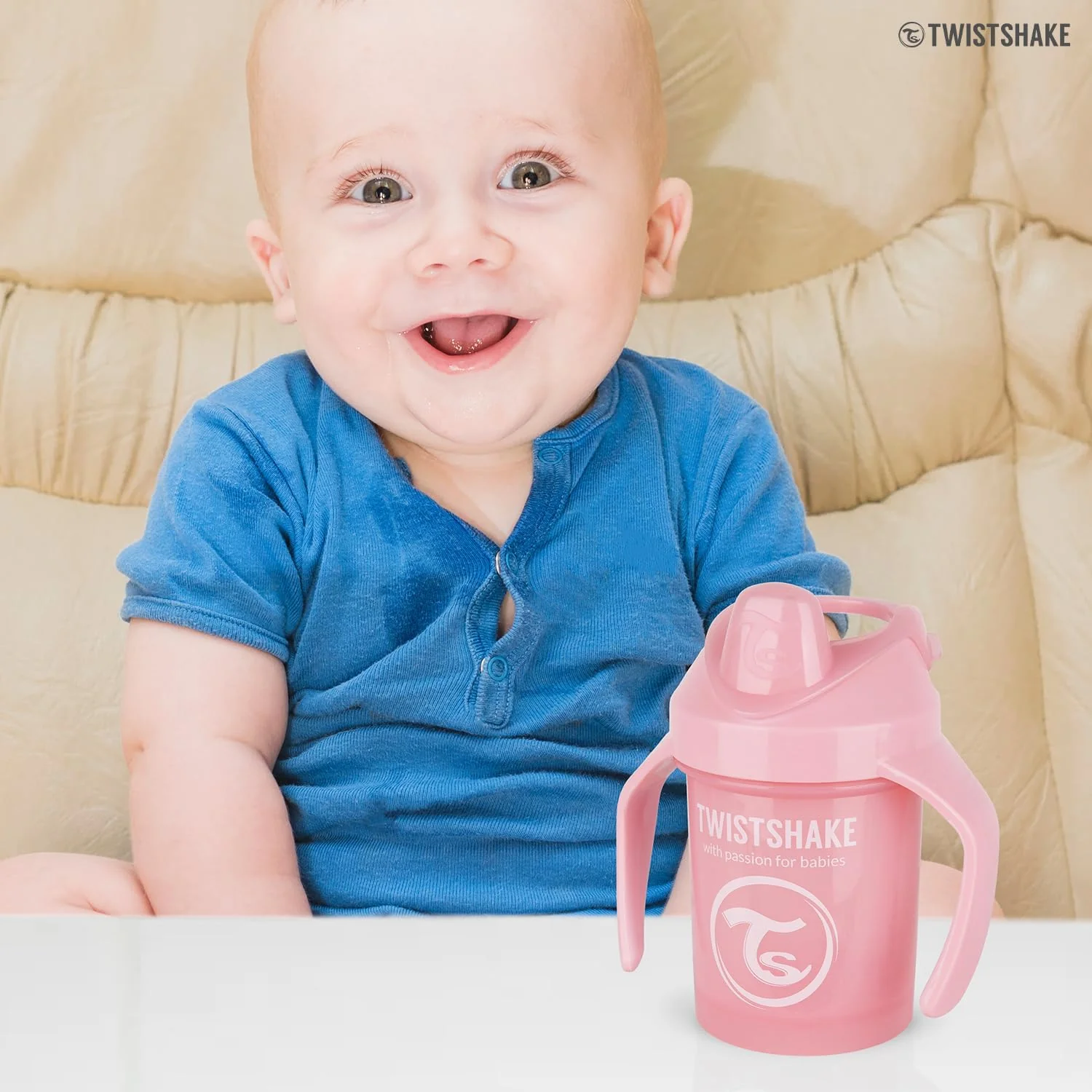 Twistshake Mini Cup Non-Spill with Fruit Mixer - 230ml (Pink) - Image 6