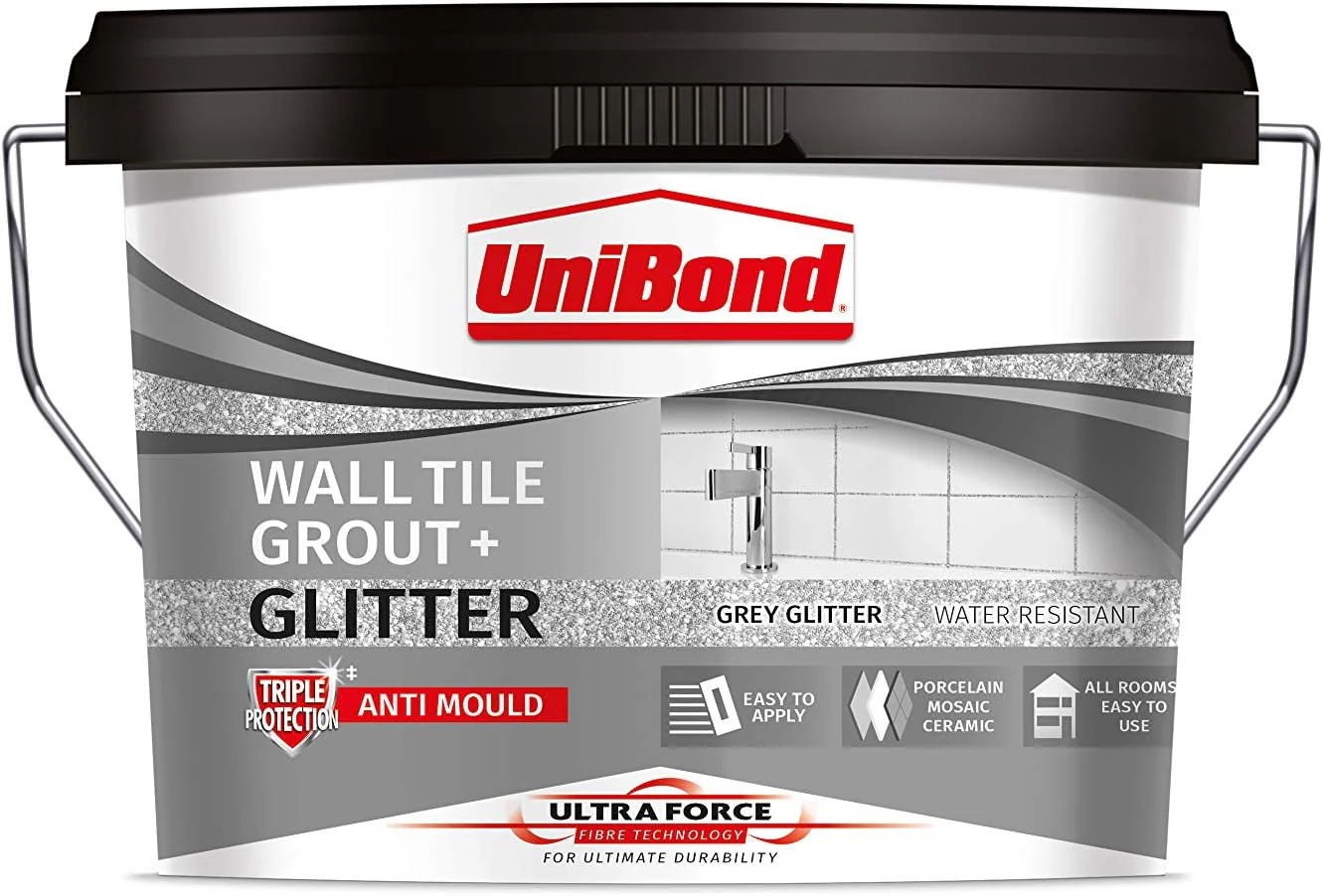 UniBond Ultraforce Wall Grout with Glitter - Grey