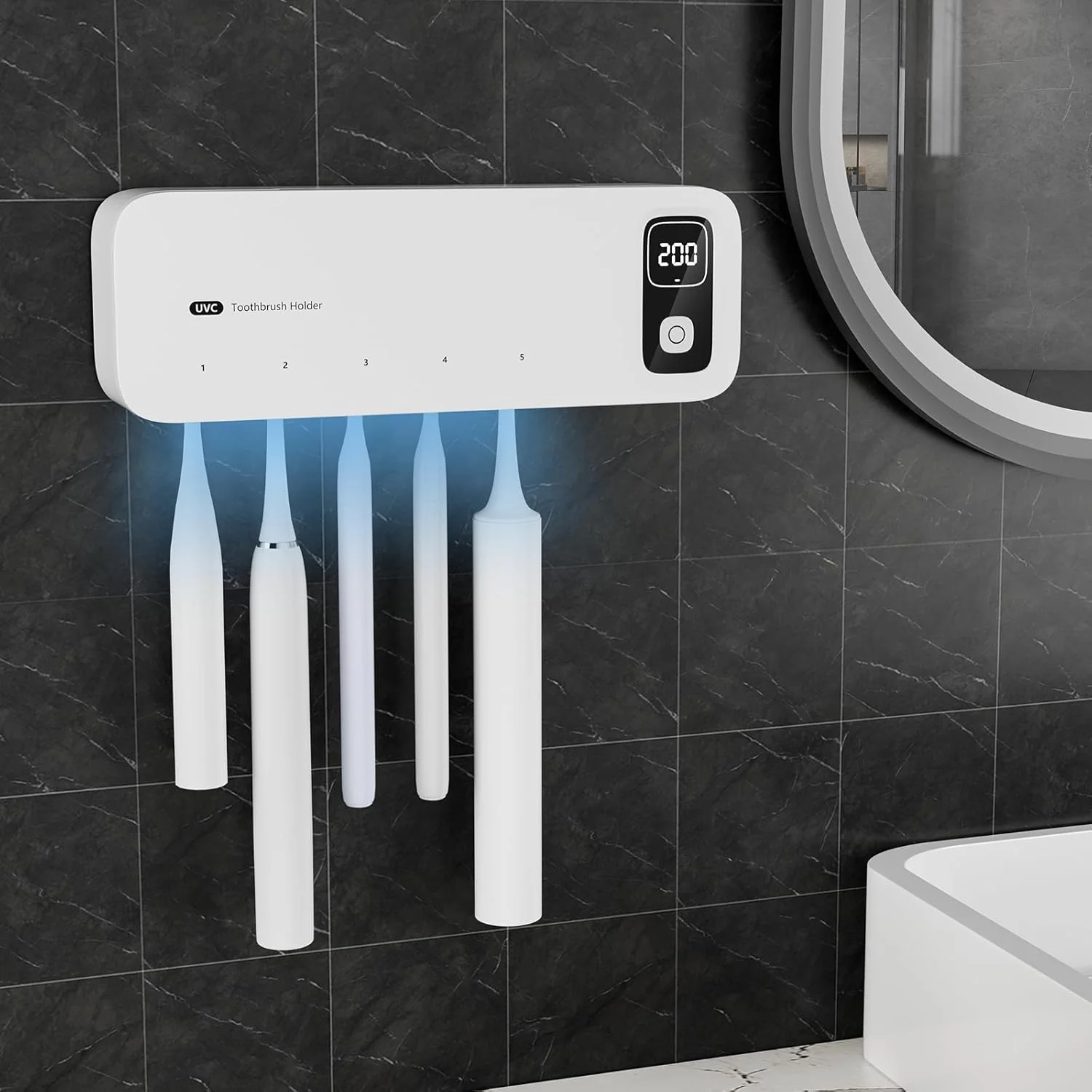 UVC Rechargeable Toothbrush sanitiser and Holder - Image 4
