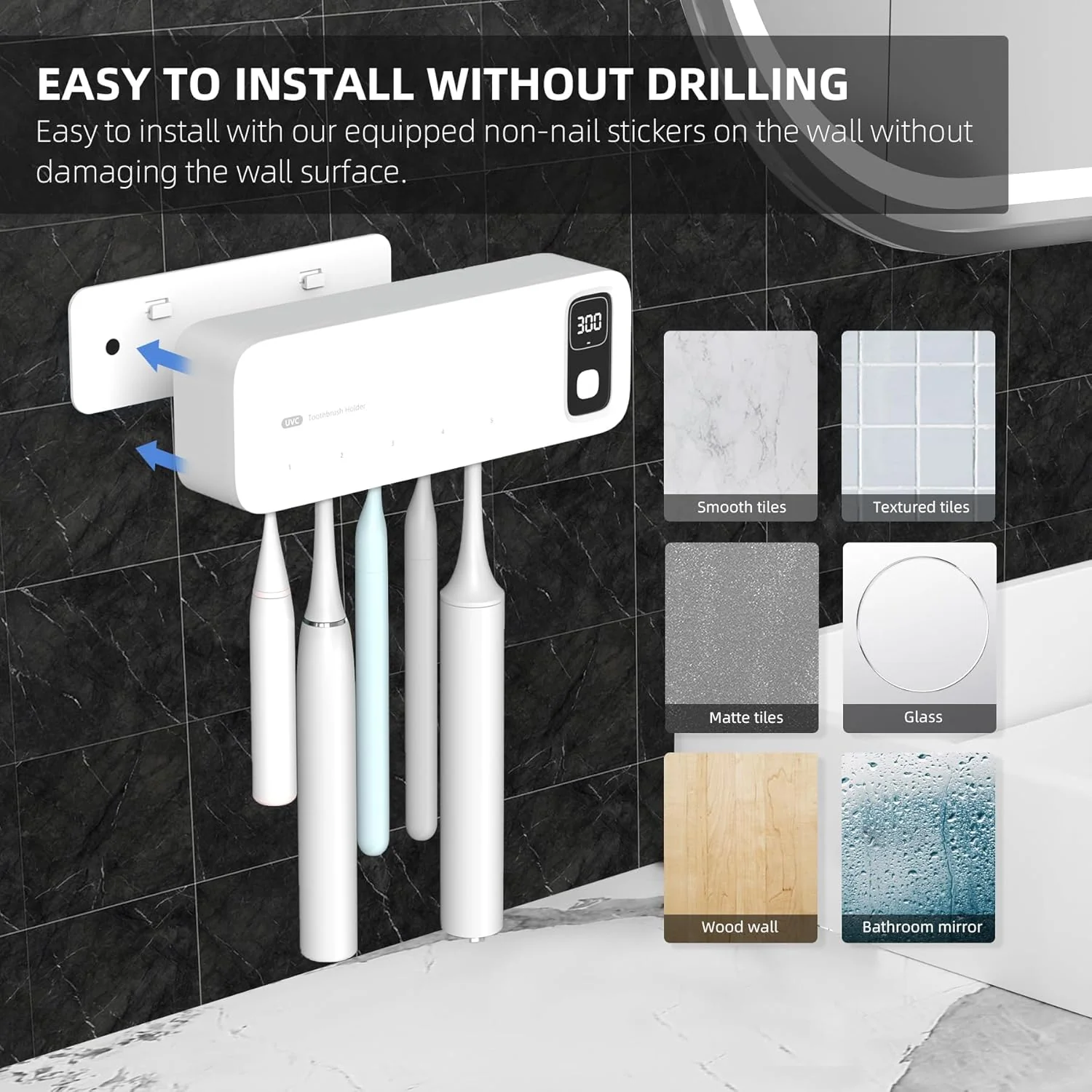 UVC Rechargeable Toothbrush sanitiser and Holder - Image 5