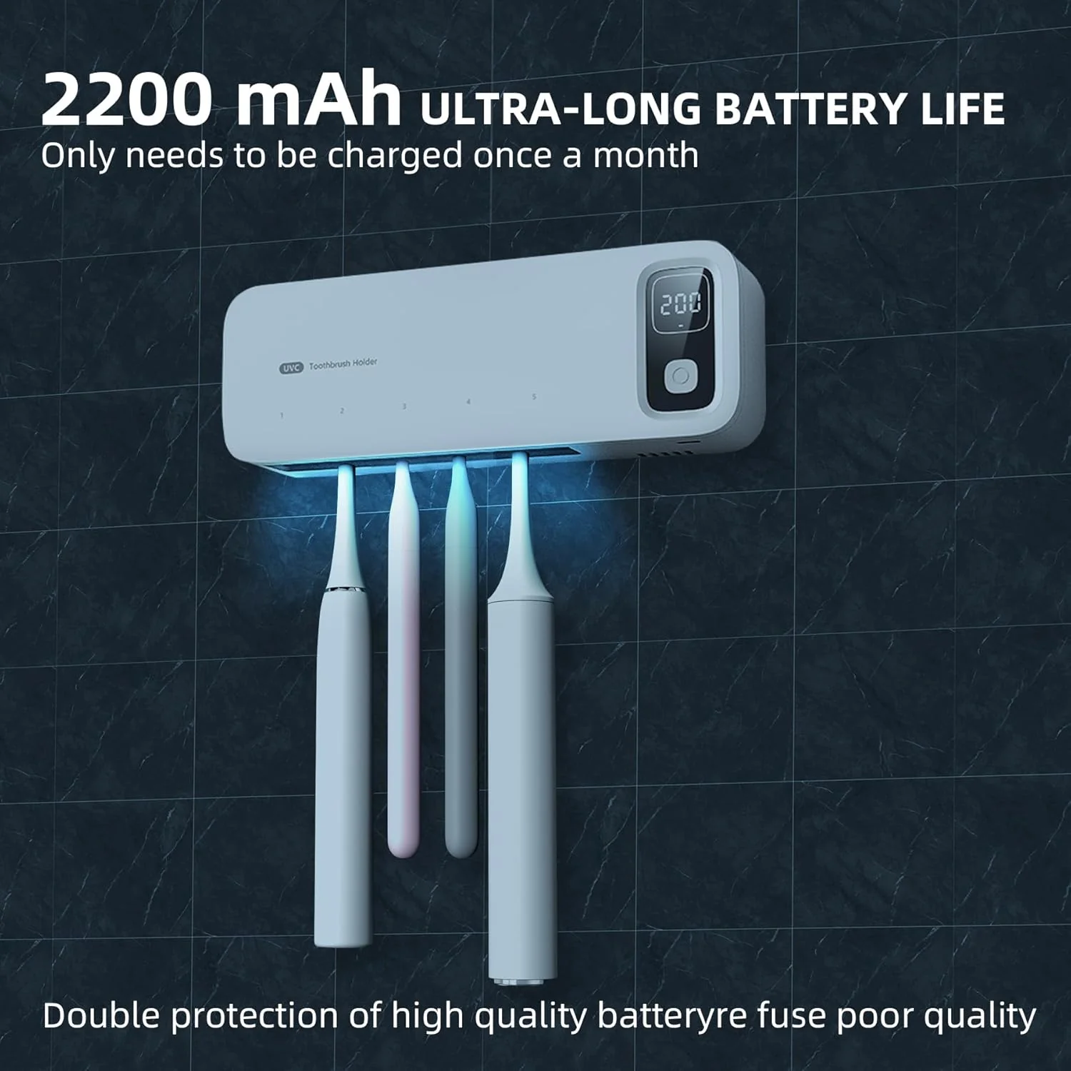 UVC Rechargeable Toothbrush sanitiser and Holder - Image 6