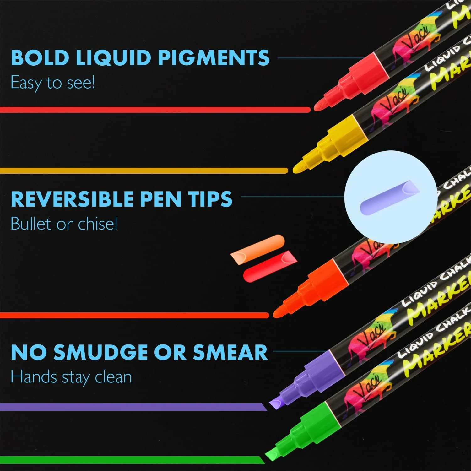 Vaci Neon Liquid Chalk Markers - 10 Pack - Image 5