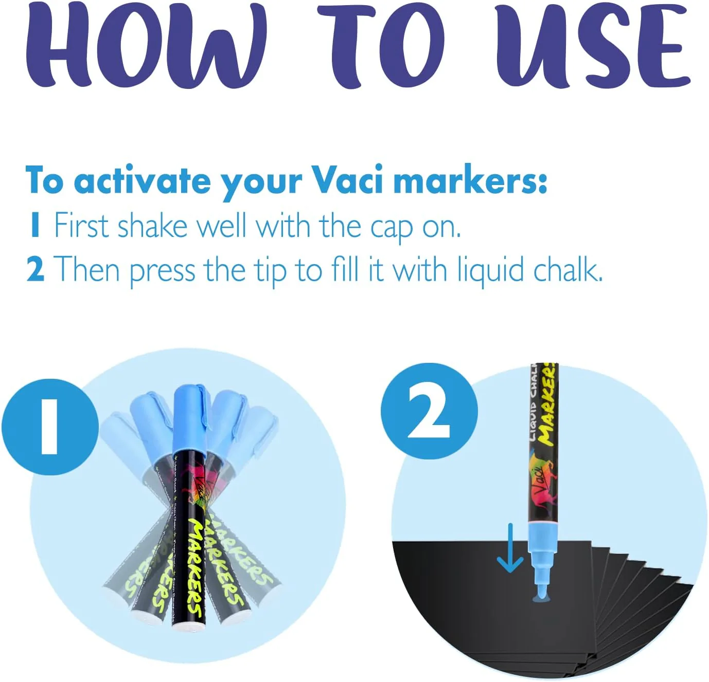 Vaci Neon Liquid Chalk Markers - 10 Pack - Image 6