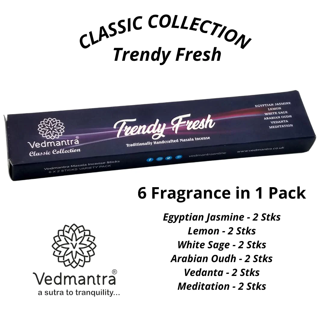 Vedmantra Premium Incense Collection - 6 Scents (12 Pack) - Image 3