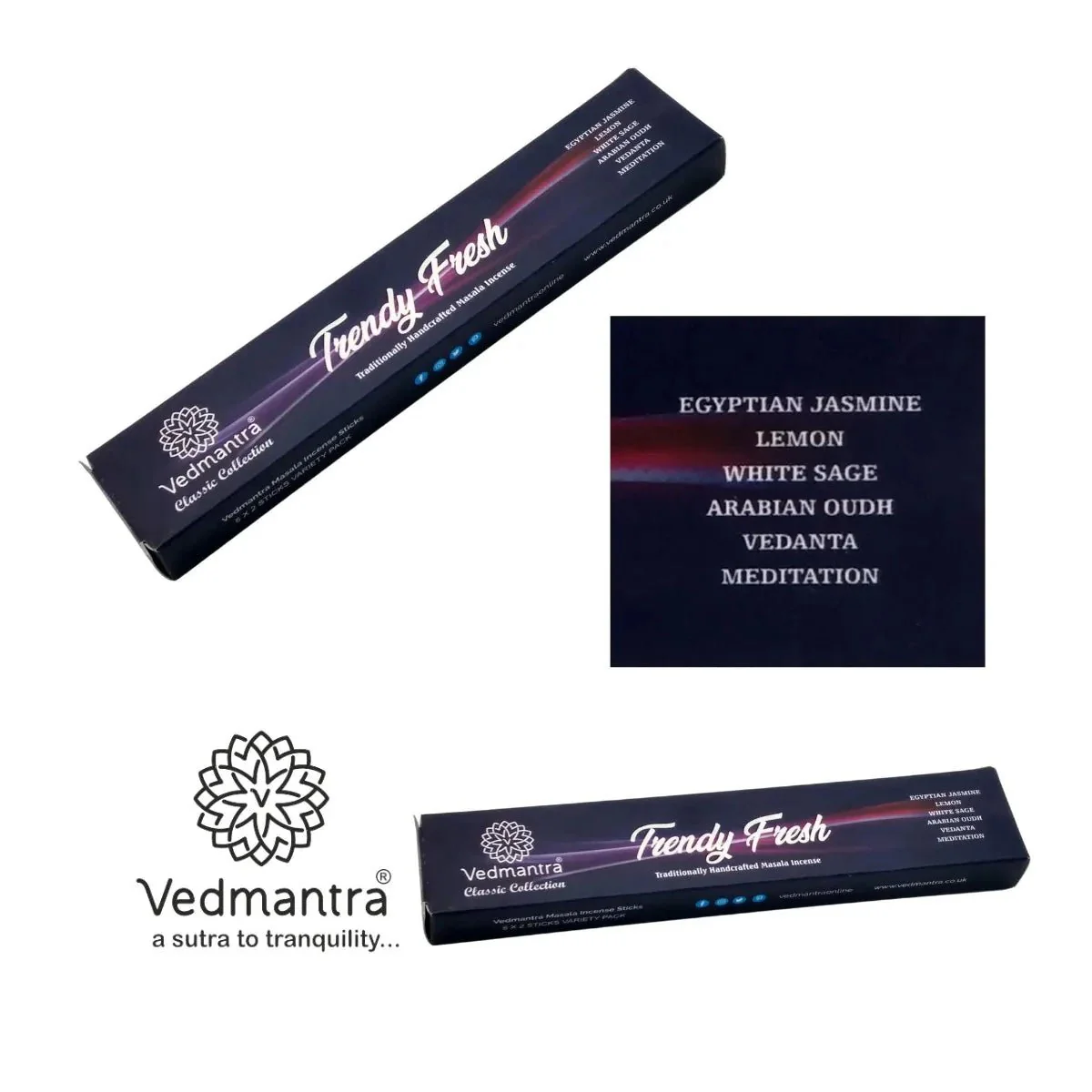 Vedmantra Premium Incense Collection - 6 Scents (12 Pack) - Image 4