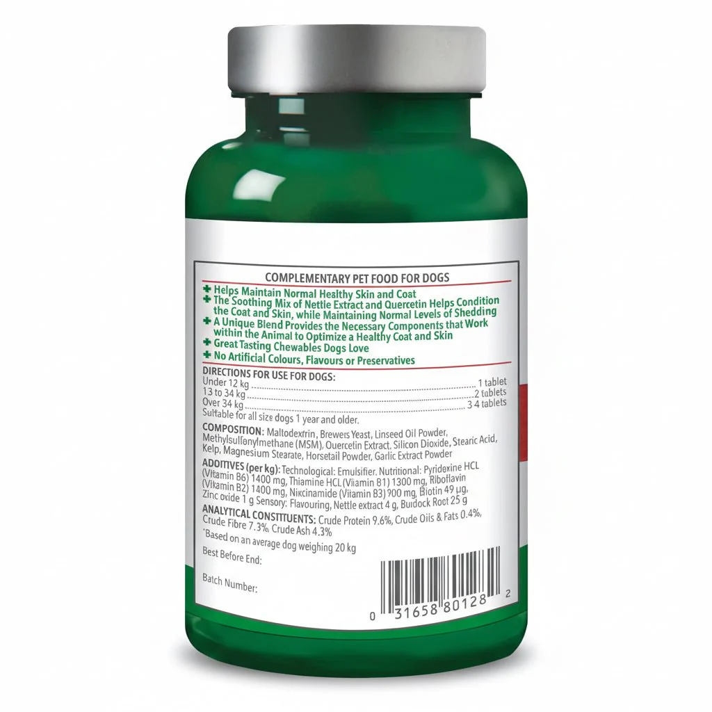 Vet's Best Plant-Based Skin & Coat Supplement For Dogs - 60 Tablets - Image 2