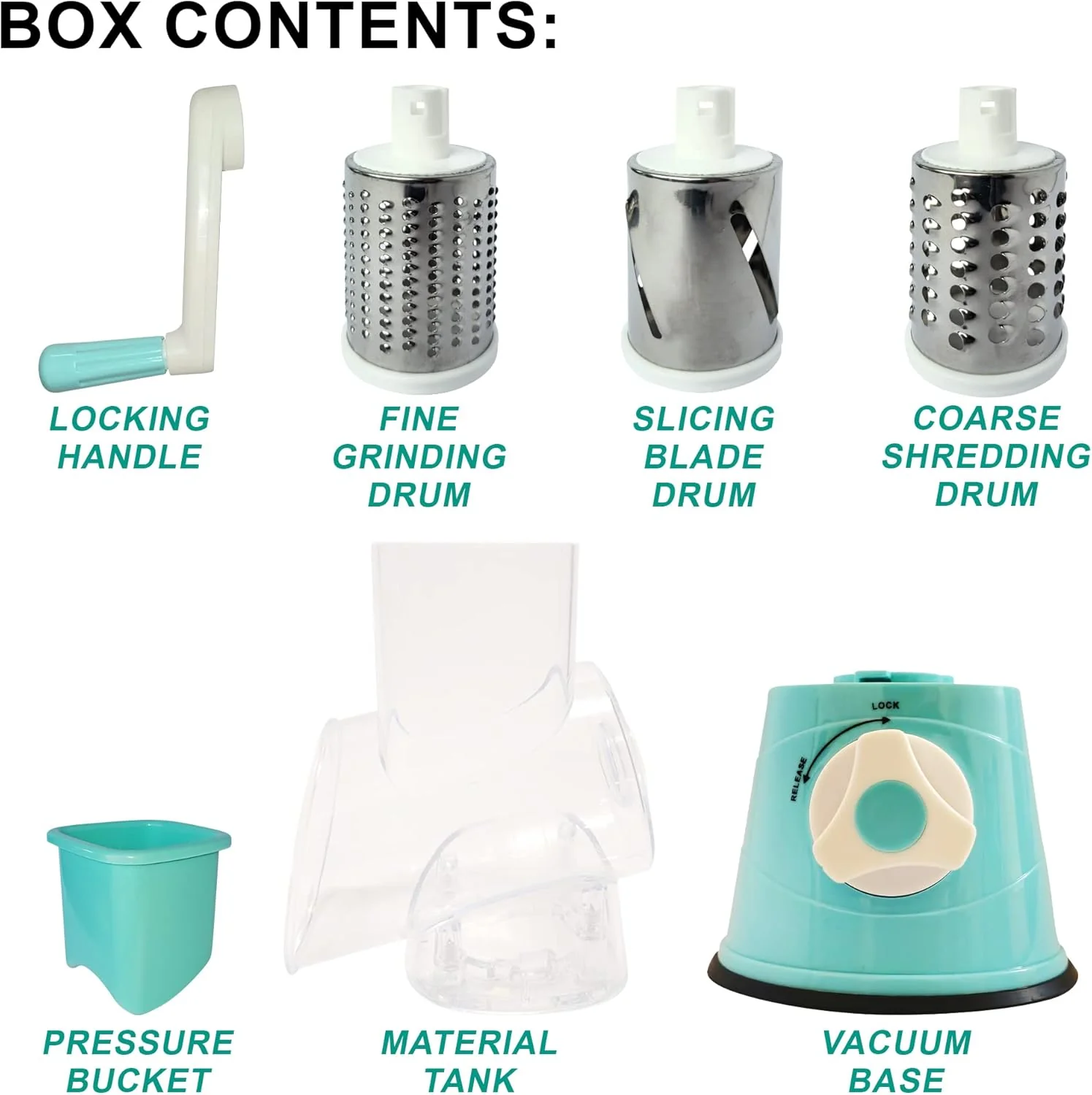 VIANDS Rotary Multipurpose Grater - Blue - Image 6