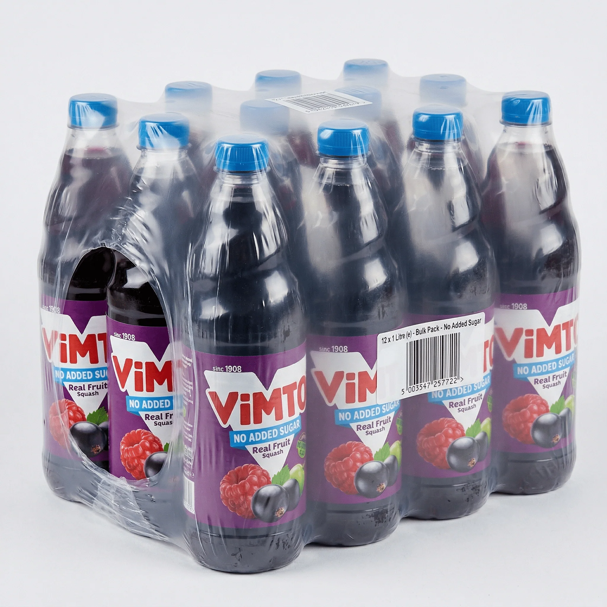 Vimto No Added Sugar Squash 725ml x 12 – Mixed Fruit Cordial Multipack