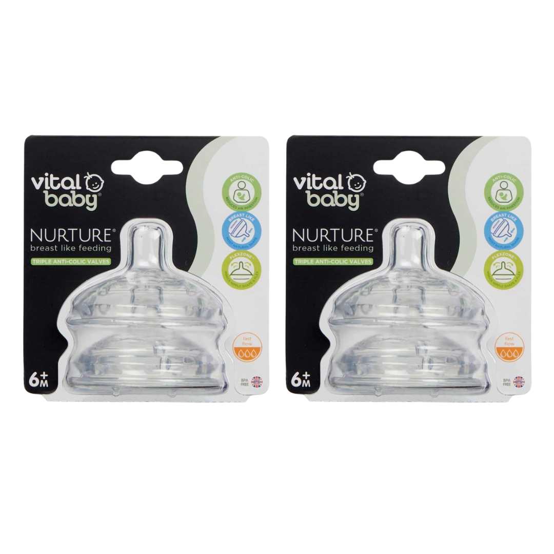 Vital Baby Breast Like Feeding Teat - 4 Pack