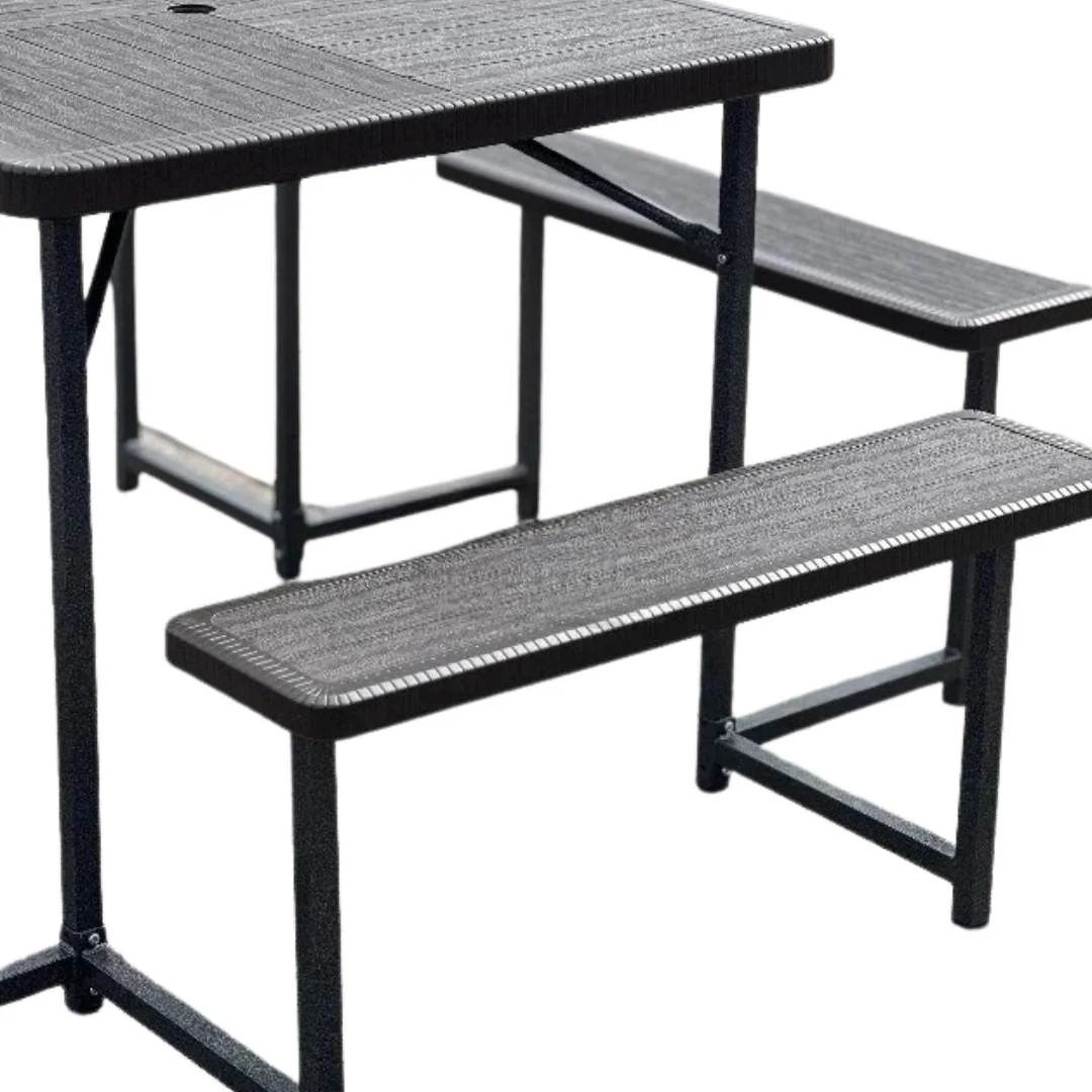 Vivo Fuori 86cm / 34" Square Picnic Table Set - 8 person - Image 2