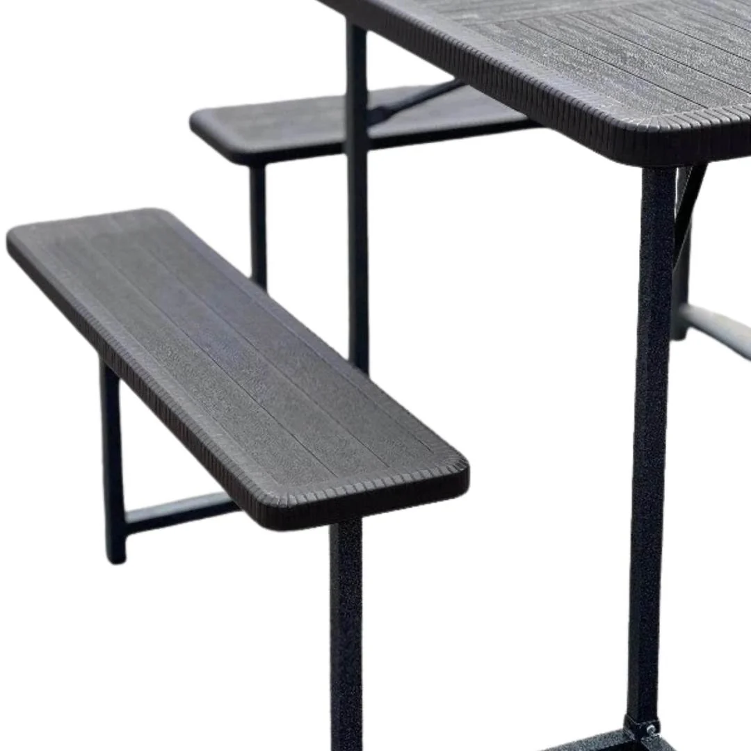 Vivo Fuori 86cm / 34" Square Picnic Table Set - 8 person - Image 3