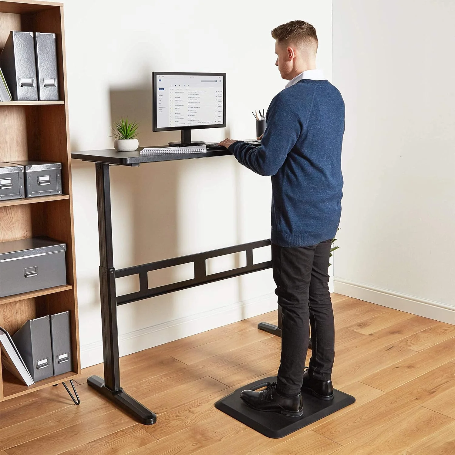 VonHaus Height Adjustable Large Standing Desk - 140cm - Image 2