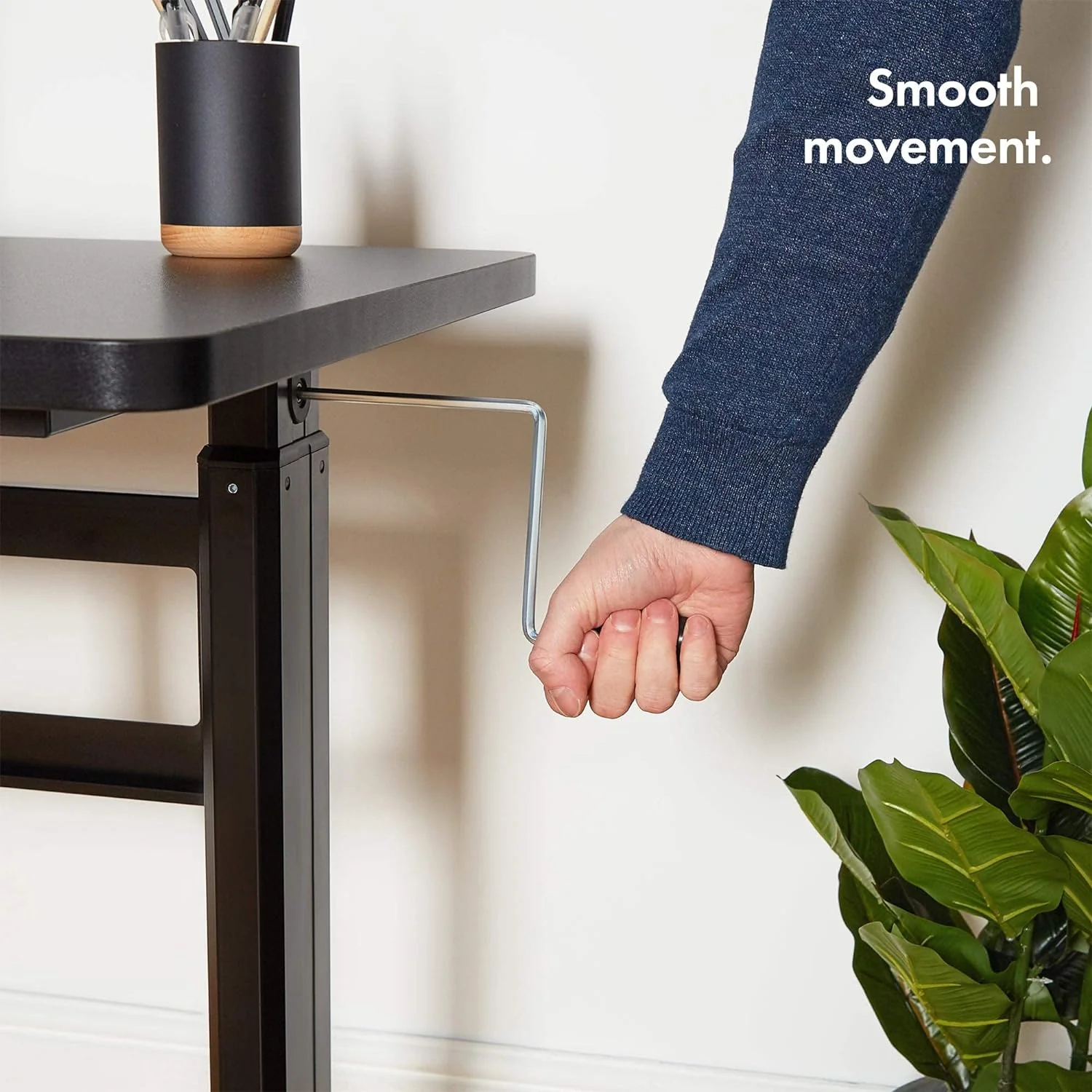VonHaus Height Adjustable Large Standing Desk - 140cm - Image 4