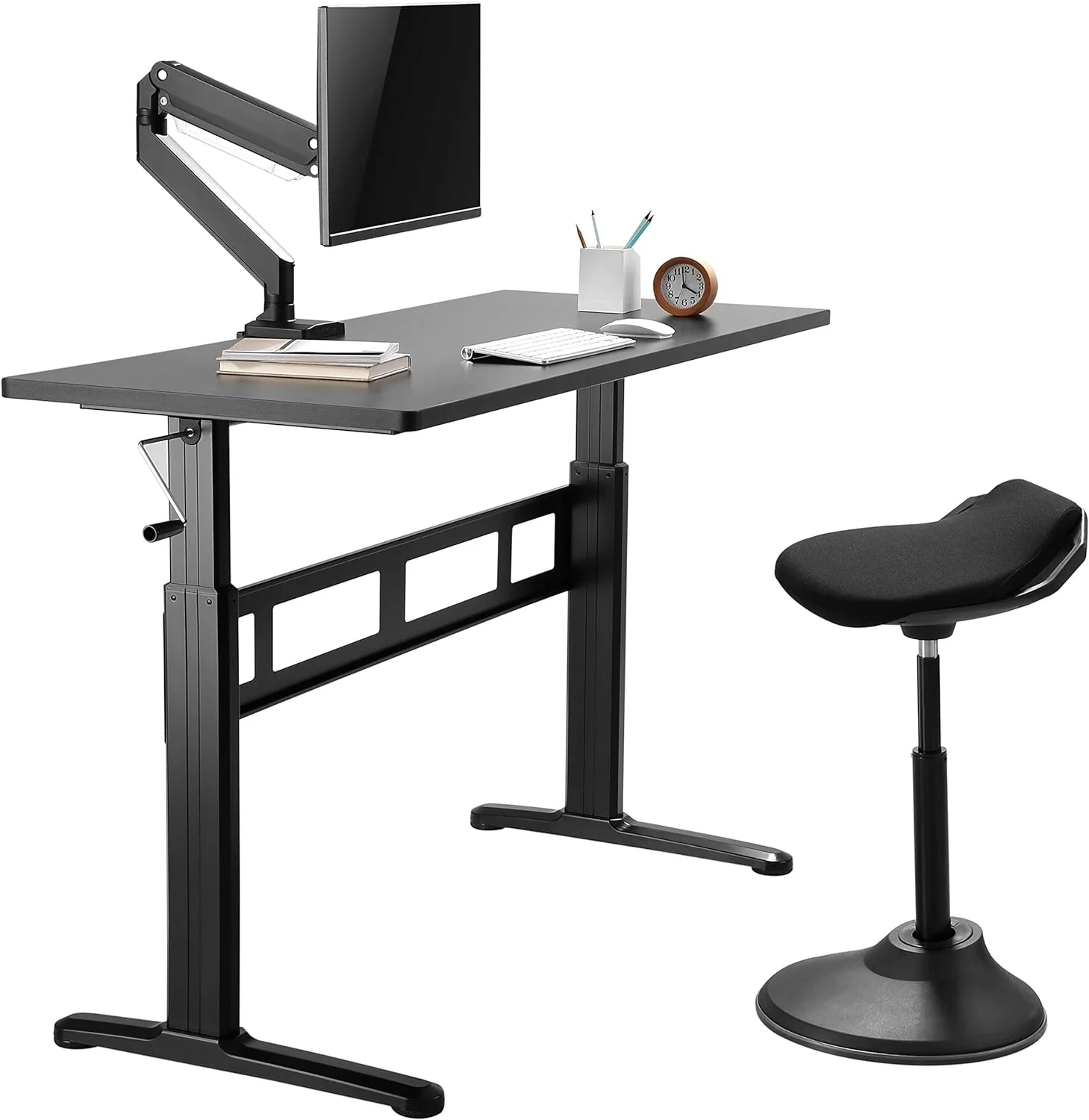 VonHaus Height Adjustable Large Standing Desk - 140cm - Image 5