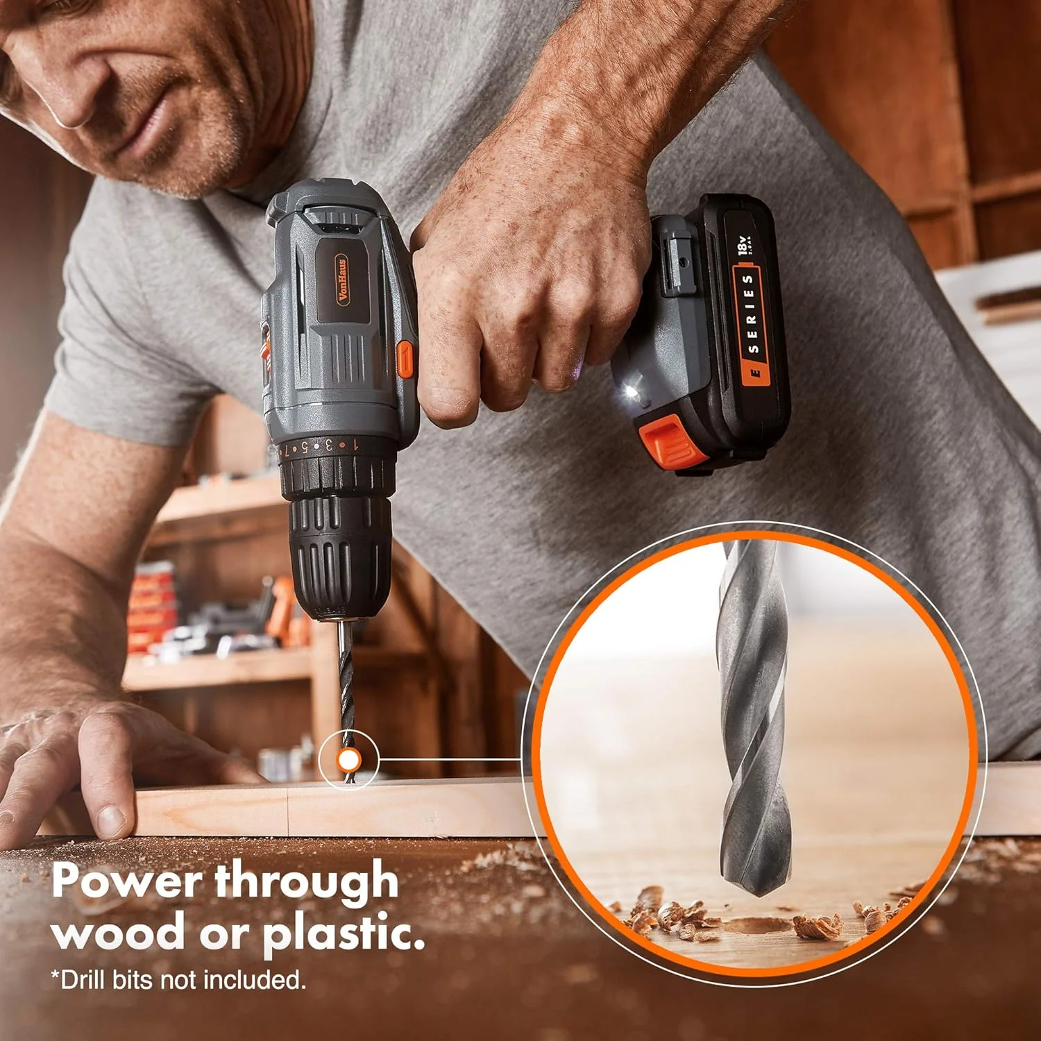 VonHaus Cordless Drill Driver 18V E-Series - no battery - Image 3