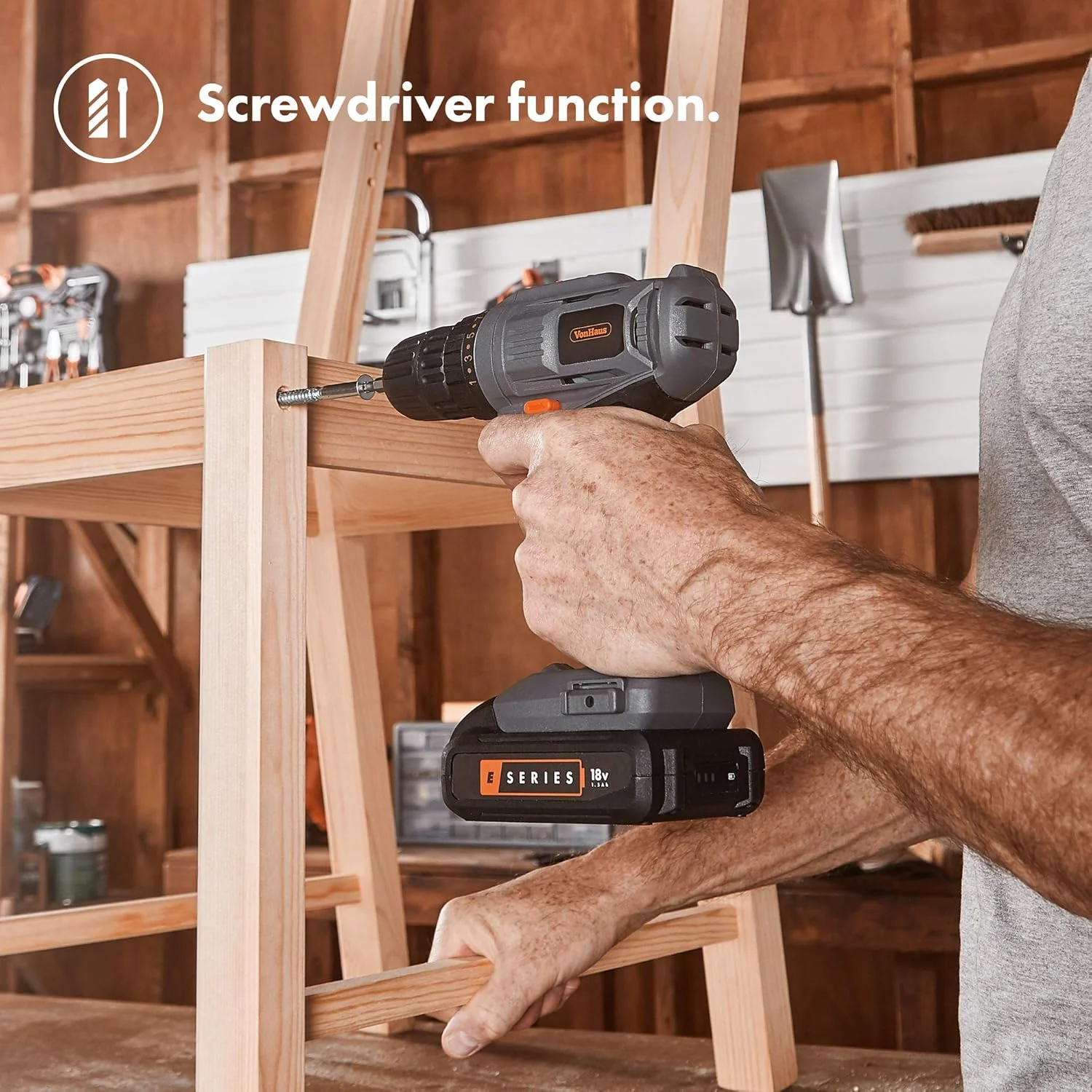 VonHaus Cordless Drill Driver 18V E-Series - no battery - Image 6