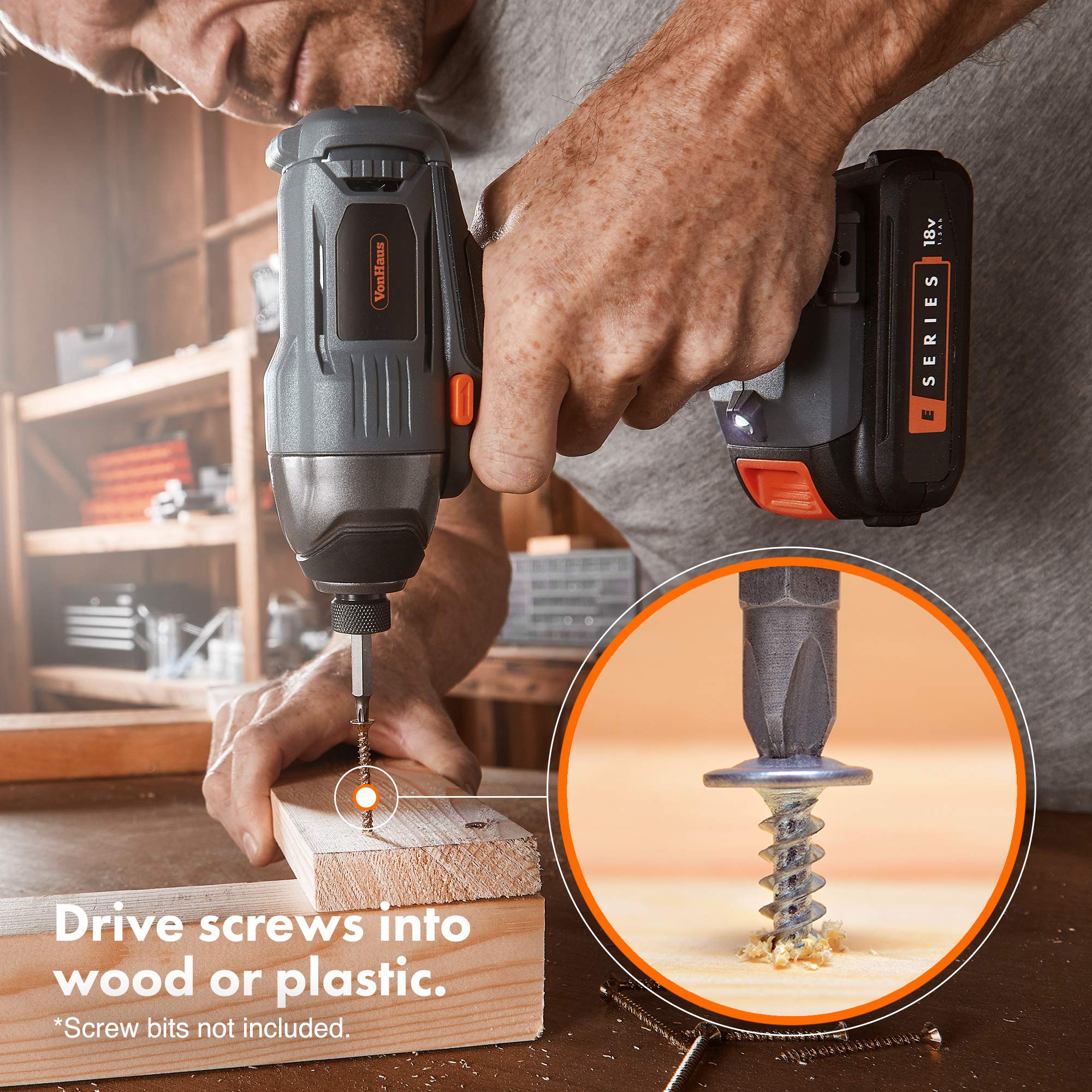 VonHaus E-Series 18V Cordless Impact Driver - Image 2